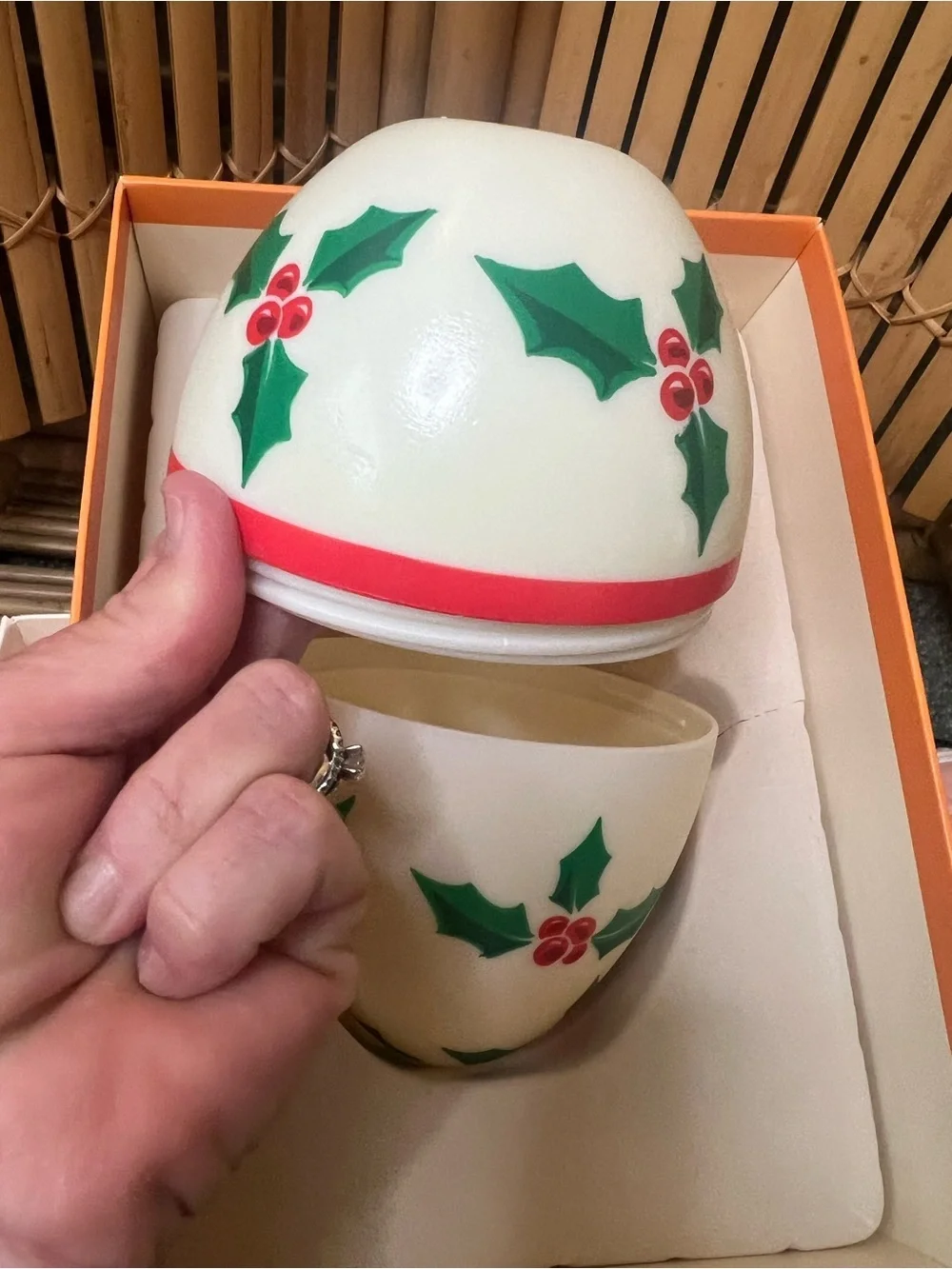 Anne Geddes snowbaby snow man doll in egg